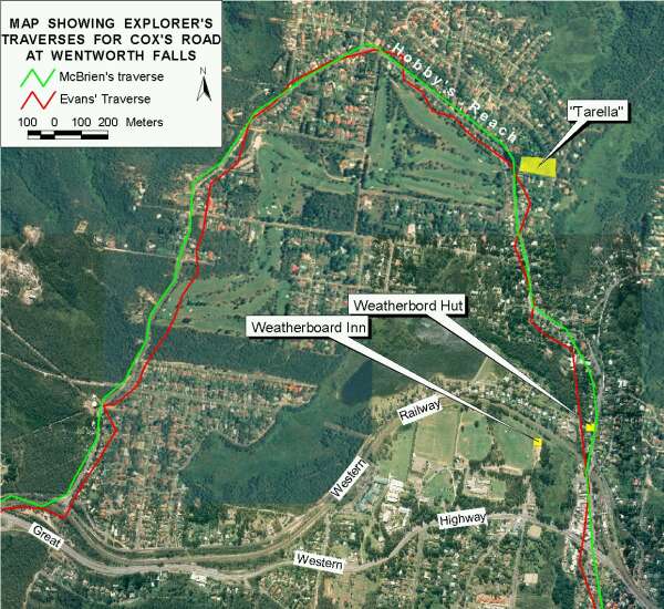 Map: Cox's Road, Wentworth Falls. Click to enlarge.